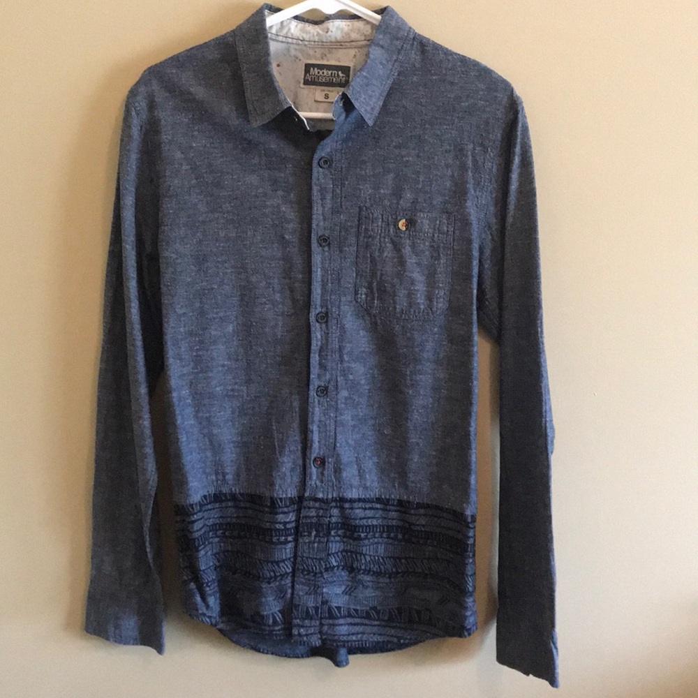 Modern Amusement long sleeve button down